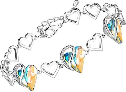 Leafael Birthstone Braccialetti Donna   Birthstone Bracciale Portafortuna Donna Con Cristalli Di Guarigione   Set Bracciali Donna Con Ciondolo Anallergico Con Confezione Regalo Inclusa