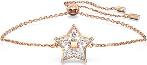 Swarovski Stella Bracciale, con Zirconia a Taglio Kite, Placcato in Tonalità Oro Rosa, Bianco