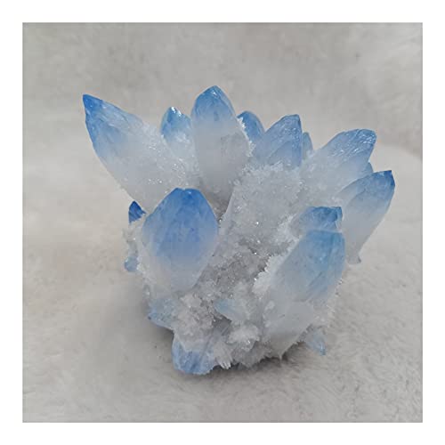 ELCCHRLD Collezione regalo di cristallo Cristalli blu naturali Quarzo Cluster Pietre Reiki a forma libera Stanza Home Office Acquario Decorazione Accessori Gemstone Home CrystalMeditation Gift Collezioni di ca