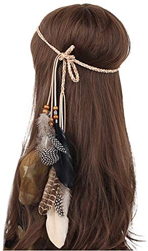 Generic Fascia da donna ornamenti per capelli bohémien capelli vintage copricapo catena braccialetto cuore