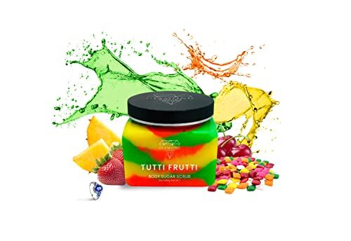 Diamond Empire Scrub per lo zucchero corpo Tutti Frutti biologico con gioielli a sorpresa all'interno (gioielli a sorpresa valutati fino a £2,50) (anello N/O)