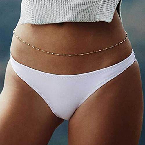 TseenYi Catena Ventre Bikini Della Spiaggia Catena Ventre Dell'oro Piccola Catena Corpo Delle Perle Catena Corpo Della Spiaggia Dell'estate Catena Sexy Bikini Gioielli Per I Regali Delle Donne E Delle