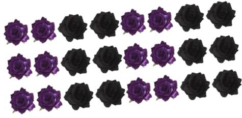 FOMIYES Forcine Nere 24 Pcs Accessori Giorno Coccodrillo Donna Maglietta Anniversario Flamenco Vintage Corpetto Spille Donne Tornante Viola Spilla Per Cravatta Tessuto Floreale Artificiale