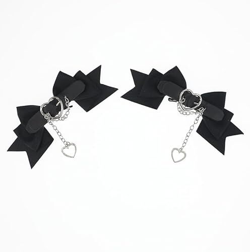 Generic Accessorio per capelli da donna, stile gotico Lolita, con fiocco, colore: nero