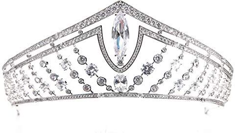 SEPBRIDALS Tiara reale da sposa con zirconia cubica, accessorio per capelli