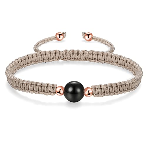 Shine Bracciale Intrecciato Agata, Bracciale Corda Regolabile Da Donna, Gioielli Fatti A Mano, Regalo Di Compleanno Coppia Amicizia, Pietra Di Guarigione Yoga Energetica Rosso Nero