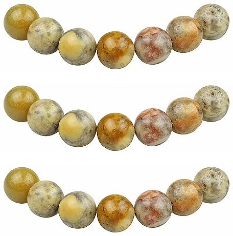 MJDCB 60pezzi 6mm Agata Pazza Sciolto Perline di Pietra Naturale per Creazione Braccialetti Collane e Gioielli Pietre Dure per Bigiotteria Fai Da Te Rotonde