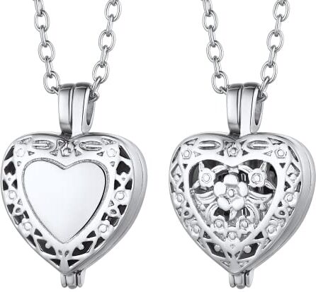 FindChic Cenere Medaglione Cuore Cremation Jewellery Impermeabile in Acciaio Inossidabile Memorial Cenere Holder Keepsake Personalizzato Cuore Collana Urns