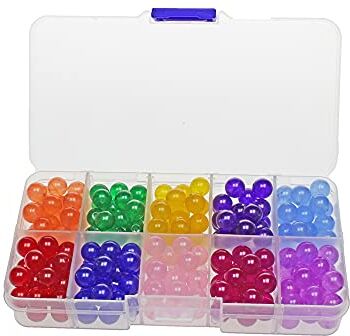 MJDCB 200 Perle di Pietra da 8mm Set 10 Colori Misti Perle di Giada Rotonde Perline Semipreziose Allentate per la Collana Del Braccialetto Creazione di Gioielli Fai da Te