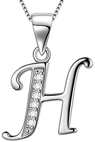 Aurora Tears 925 sterline d'argento H Lettera Collana iniziale H pendente alfabeto con cubic Zirconia gioielli incontri regali per le donne DP0045H