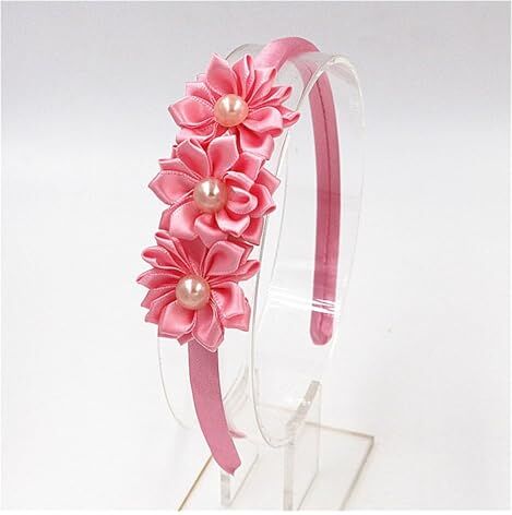 AMPUTEE Fascia carina Accessori for capelli con fiori Bellissima fascia Fascia for capelli da principessa Tiara (Color : Pink)