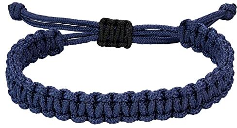 Shine Bracciale da Uomo in Corda Nautica, Bracciale in Filo di Paracord Intrecciato a Mano, Bracciale da Surf Esterno Regolabile Impermeabile.