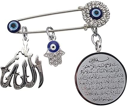 Mishang , spilla in metallo con ciondolo a forma di mano di Fatima, Islam musulmano, Allah