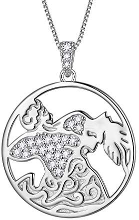 Aurora Tears Acquario Collana in argento sterling 925 12 Ciondolo zodiacale Constellation Collane CZ Oroscopo Gioielli regalo per donne e ragazze DP0111P