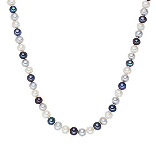 Valero Pearls Collana di perle da Donna in Argento Sterling 925 con Perla di coltura di acqua dolce