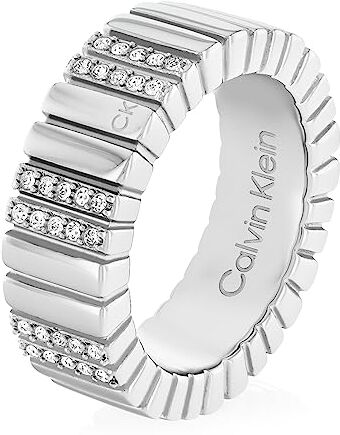 Calvin Klein Anello da donna Collezione MINIMALISTIC METALS con cristalli - 35000440C