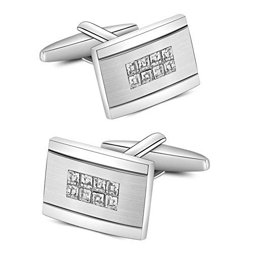 Mr.Van Gemelli da Uomo con Cristallo Swarovski per Camicia Commercio Cufflinks