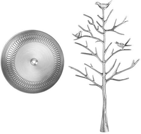 Salmue Orecchini albero denaro,Orecchini di collana,Espositore per orecchini con orecchino portagioie,Orecchini collana gioielli appesi strumenti di archiviazione(Antique Sliver)