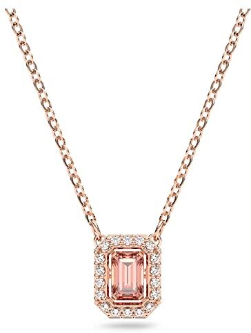 Swarovski Collana Millenia,  Zirconi con taglio ottagonale, Rosa, Placcato color oro Rosa