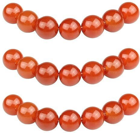 MJDCB 43pezzi 8mm Agata Rossa Sciolto Perline di Pietra Naturale per Creazione Braccialetti Collane e Gioielli Pietre Dure per Bigiotteria Fai Da Te Rotonde