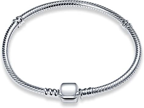 HappyStar Bracciale Donna Argento 925, Bracciali Bead Charm Da Donna,Braccialetto in Argento Sterling con chiusura Regali per donne.