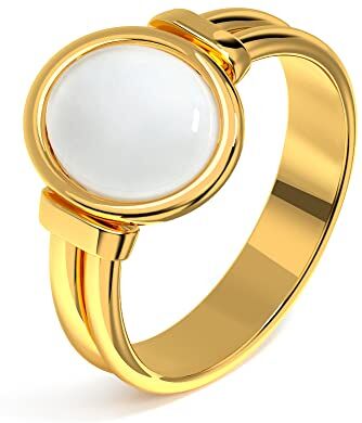 YeGieonr Anello Donna Oro, Placcati Oro 18K Acciaio Inossidabile Conchiglia Sigillo Anelli, Moda Gioielli Regalo per Donna e Ragazze