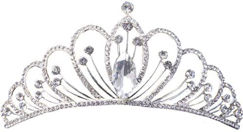 LEEMASING Pettine da sposa, diadema con strass e corona, per matrimonio, matrimonio, damigella d'onore, idea regalo