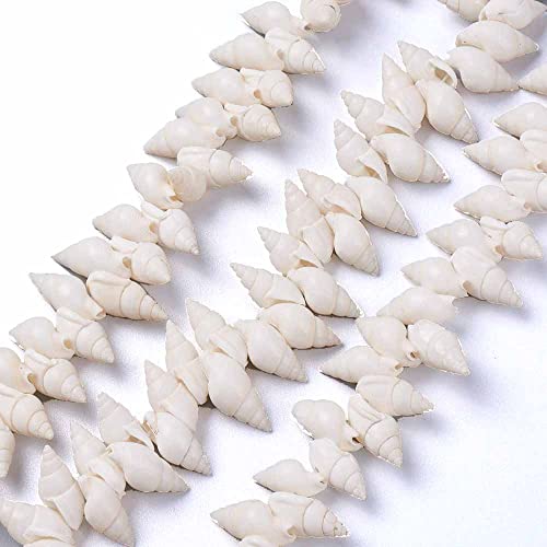 Boutigem Perline a spirale bianche naturali Ocean Sea Shell perline fili per la creazione di gioielli fai da te estate Beach braccialetto collana orecchino artigianato decorazione