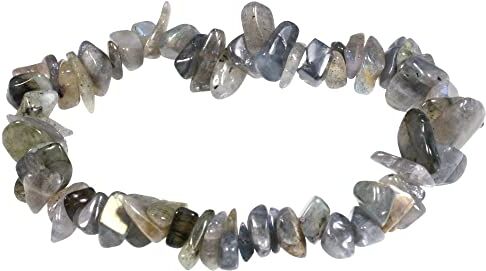 Generico CRIGEMA Bracciale chips braccialetto pietra vera naturale (LABRADORITE)