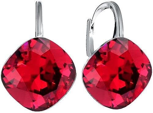 MŚ 1997 MENNICA ŚWIDNICKA Rhombus Orecchini pendenti da donna in argento 925 con cristalli di zirconi – Gioielli in vero argento da appendere per donne e ragazze – Orecchini pendenti ideali come regalo, Argento sterling,