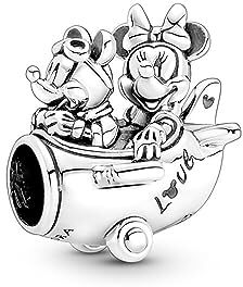 Pandora Disney Micky Maus & Minnie Maus Flugzeug Charm aus Sterling-Silber,