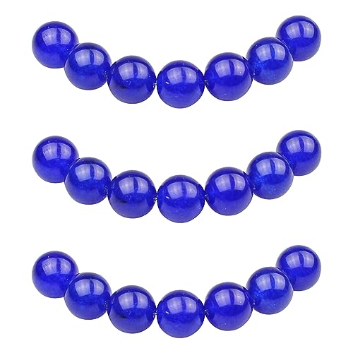 MJDCB 30pezzi 12mm Giada Blu Sciolto Perline di Pietra per Creazione Braccialetti Collane e Gioielli Pietre Dure per Bigiotteria Fai Da Te Rotonde