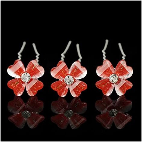 DNCG 10/20Pcs Chic Crystal Rose Flower Hair Clips Wedding Hair Hair Pins Damigella d'onore Gioielli Accessori for capelli da donna (Color : 10Pcs-09)