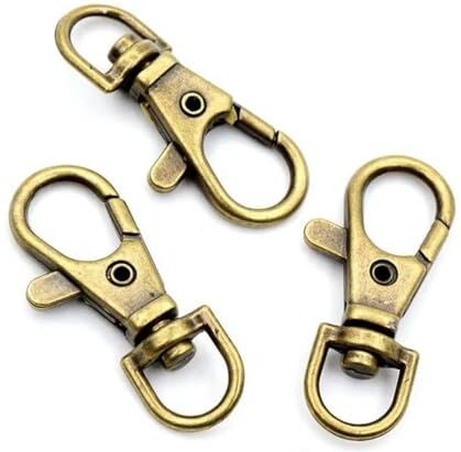 WYLZBA 10 pz/lotto 32mm 36mm 38mm Bronzo Rodiato Oro Argento Placcato Risultati Dei Gioielli, Chiusura a Moschettone Ganci per Collana e Bracciale Catena DIY-Bronze-17x38mm