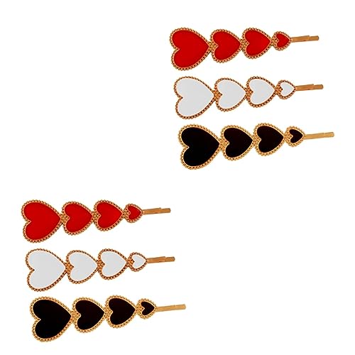 Amosfun 6 Pezzi Stringa Regalo Di San Forniture Cuore Bobby Pin Lega Di Bobby Pin Perni Del Barrette San Accessori Per Clip Di Toppers