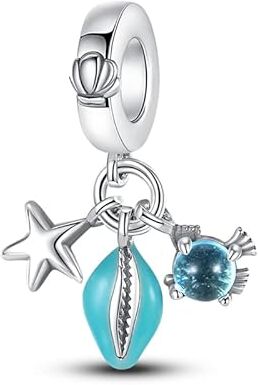 LNQOBU Ciondolo Lucciola Scintillante Charm Donna Argento Sterling 925 Bead Charm da Donna Per Bracciali e Collane