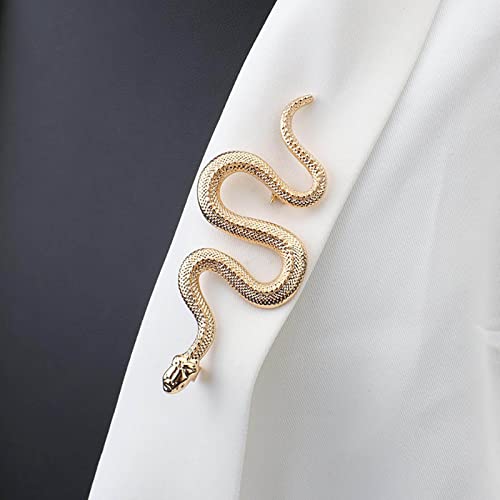 Atentuyi Spilla Serpente Pin Oro Serpente Pin Metallo Animale Lapel Pin Zaino Borsa Pin Banchetto Distintivo Pin Matrimonio Spilla Cappotto Accessorio Per Le Donne E Le Ragazze