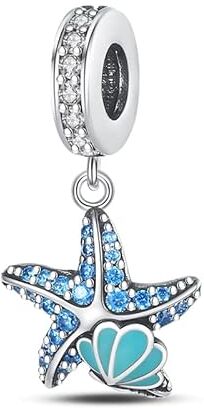 LNQOBU Ciondolo Lucciola Scintillante Charm Glow in the dark Charm Camaleonte Charm Argento Sterling 925 Per Bracciali e Collan