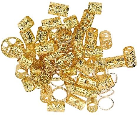 LUCKDANO Gioielli Dreadlock Gioielli Dreadlock d'oro Intrecciatura Fai-da-te Accessori Dreadlock Vari Stili Materiale in Lega Elegante e Squisito per Mostre Matrimoni