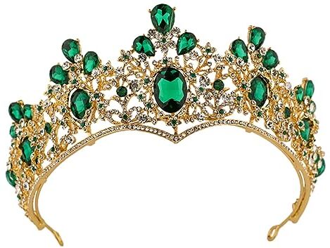 Didiseaon elegant light lux turbante hair charms strenna turbanti ragali bandane party lume mujer coroncina fiori Tiara colorata u green cristallo copricapo Fascia per Mancare