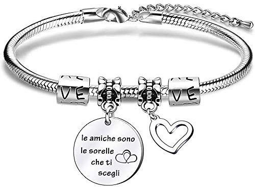 GUOYU migliore amica bracciale compleanno idee regalo portachiavi cuore amicizia donna laurea speciale sorella teenager (1) (1)