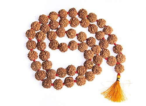 Wonder Care Autentico Rudraksh Mala con rosario Mukhi Veri semi di Rudraksha himalayano, Ornamento religioso, Rosario Japa Mala Collana Importato dal Nepal, Unisex