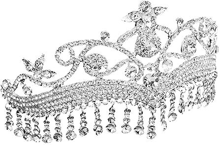 FOMIYES Arabo Da Sposa in Cristallo Araba Cristallo Da Sposa Diadema Di Strass Di Cristallo Di Tiara Diadema Di Cristallo Di Nozze Mancare Principessa Diamante