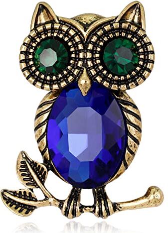 Inateannal Strass Gufo Pin Vintage Cristallo Lapel Pin Carino Animale Spilla Bouquet Decorazione Dichiarazione Smalto Spilla Gioielli Costume Per Le Donne Ragazze