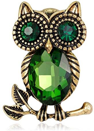 Inateannal Strass Gufo Pin Vintage Cristallo Lapel Pin Carino Animale Spilla Bouquet Decorazione Dichiarazione Smalto Spilla Gioielli Costume Per Le Donne Ragazze