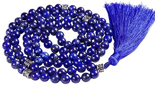 Generic 108 Mala Tibetano Collana per Donne Uomo, Mala Bracciale Buddista, Meditazione Mala, Lapis Lazuli Yoga Mala