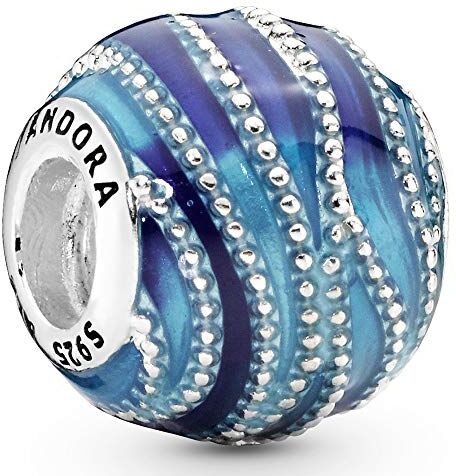 Pandora 797012ENMX perlina in argento da donna Swirl Blue