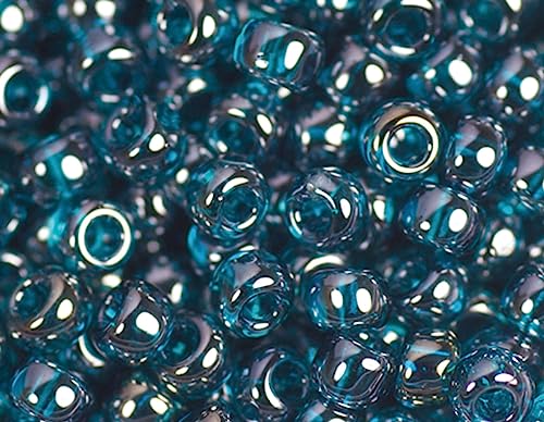 INNSPIRO Perline giapponesi rocciose scintillanti blu turchese 2,2mm.11/0 100gr.