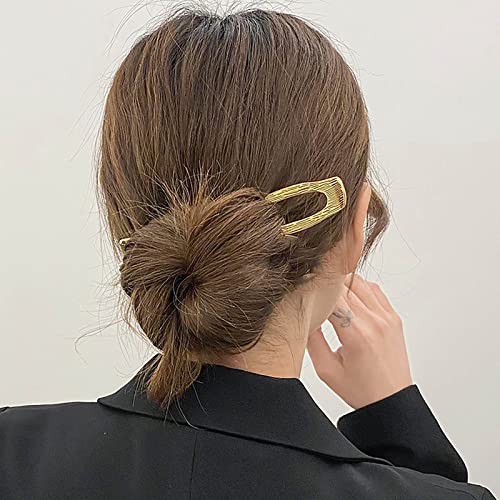 TseenYi U Spille Per Capelli Oro Spille Per Capelli Vintage Francese Updo Forcella Metallo Capelli Barrette Minimalista Updo Bun Chignon Pin Accessori Per Donne E Ragazze Regali