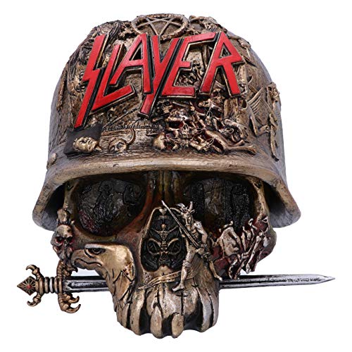 Nemesis Now Portagioie con Licenza Ufficiale Slayer Eagle con Teschio e Logo Skull, Colore: Oro, 17,5 cm